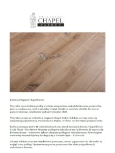 Podłoga drewniana CHAPEL PARKIET